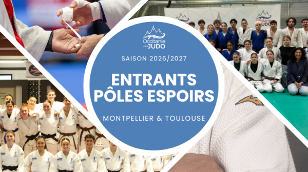 Rentrée sportive 2026 : les admis aux Pôles Espoirs Judo de Montpellier et Toulouse