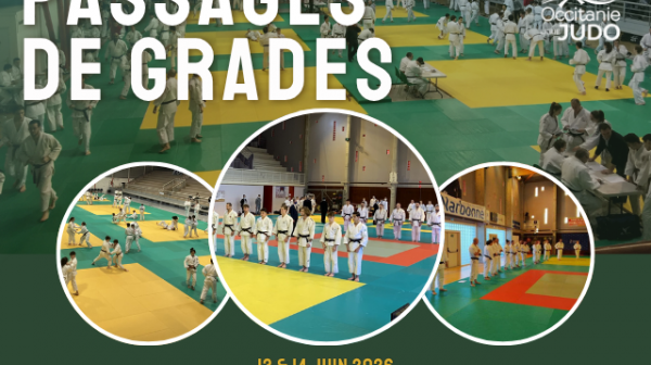 Passage de grade 13 et 14 juin - changement de lieu pour l'UV3 et 4 - Zone Méditerranée